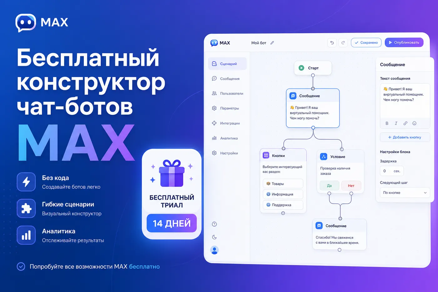 Витрина в MAX: 14 дней бесплатно, тарифы и когда хватает